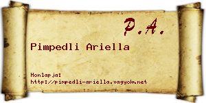 Pimpedli Ariella névjegykártya